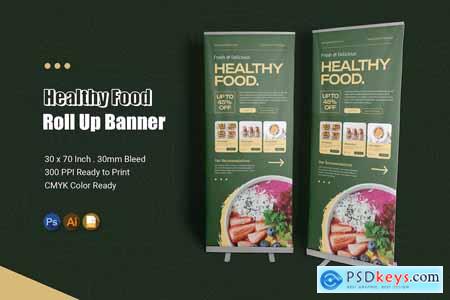 Healthy Food Roll Up Banner