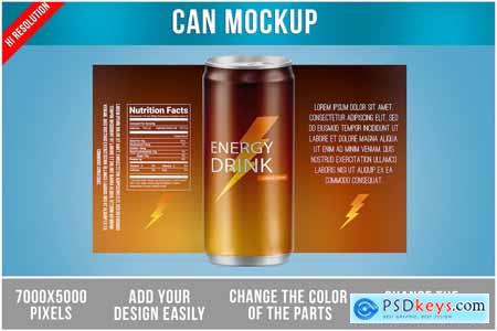 Can Mockup 220 ml Template