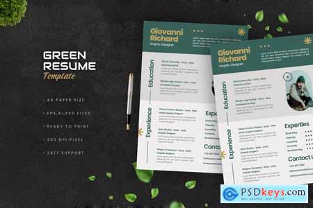 Green Golden Resume