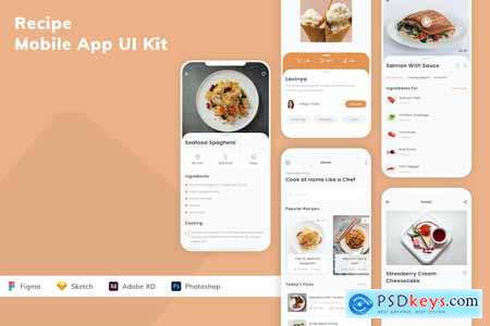 Recipe Mobile App UI Kit