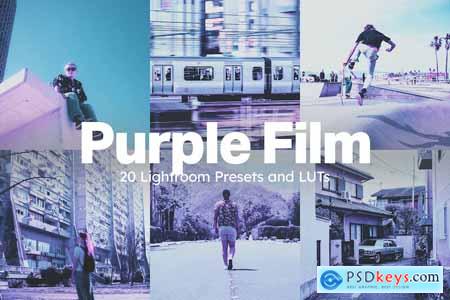 20 Purple Film Lightroom Presets and LUTs