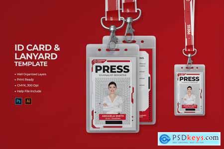 Press ID Card Design Template