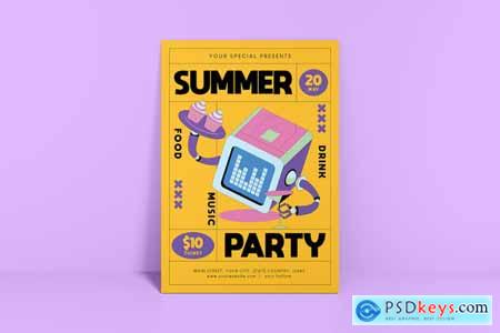 Summer Party Flyer ME3A2HT