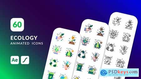 60 Ecology Animated Icons After Effects 44651088