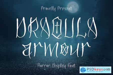 Draqula Armour Horror Display Font