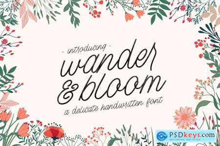 Wander and Bloom Script Font