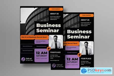 Black Modern Business Seminar Flyer