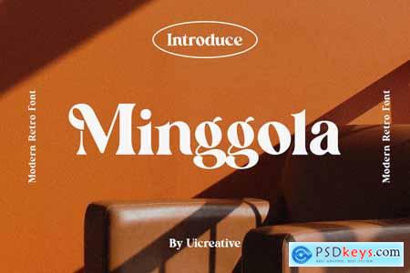 Minggola Modern Retro Serif Font