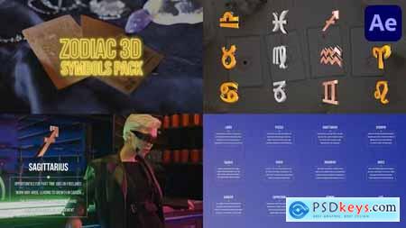 Zodiac 3D Symbols Pack for After Effects 44697660