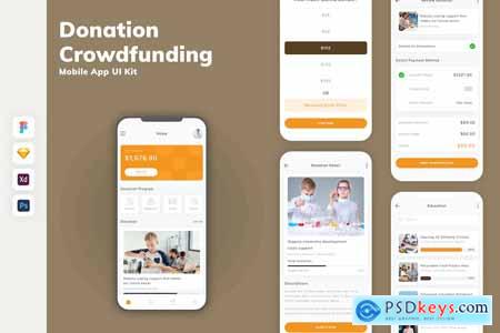 Donation & Crowdfunding Mobile App UI Kit