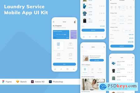 Laundry Service Mobile App UI Kit