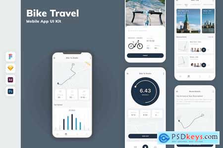 Bike Travel Mobile App UI Kit