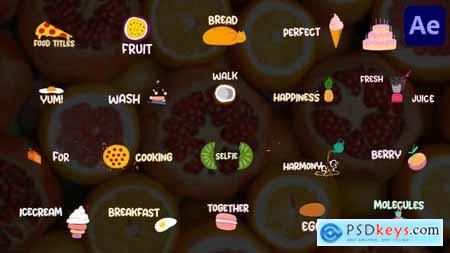 Cartoon Food Animations Titles for After Effects 44697228