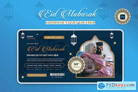 Eid Discount Voucher Design Template