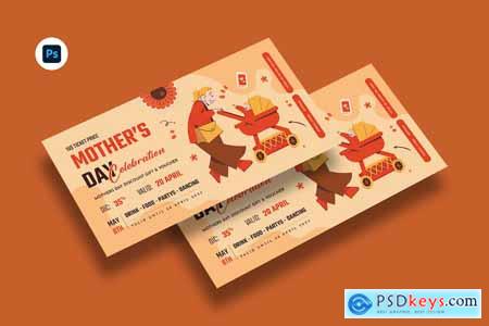 Mothers Day Discount Voucher Design Template