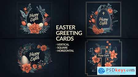 Hand Drawn Easter Greeting Cards 44685441