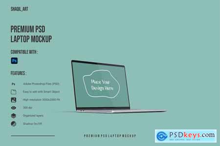 Premium PSD Laptop Mockup