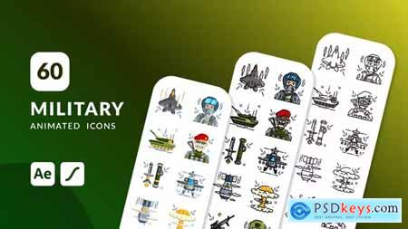 60 Military Animated Icons - After Effects Template 44887006