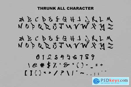 Thrunk - Graffiti Font