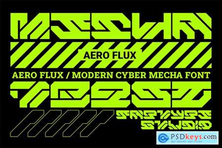 Aero Flux Modern Cyber Mecha Font