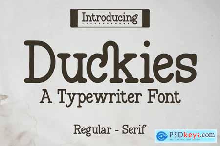 Duckies - A Typewriter Font
