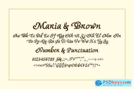 Maria & Brown - A Script Font