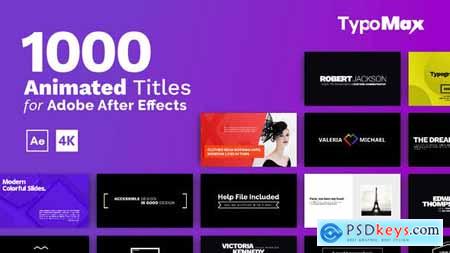 TypoMax - 1000 Animated Titles for After Effects 39625348