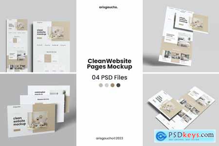 Clean Website Pages Mockup