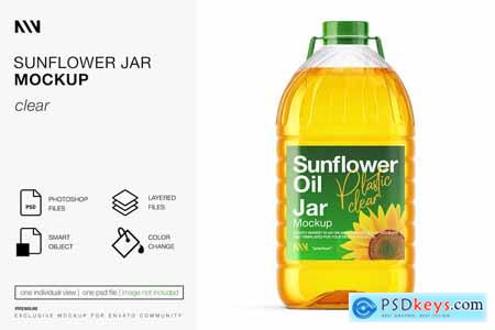 Sunflower Oil Jar Mockup