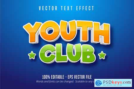 Youth Club - Editable Text Effect, Font Style