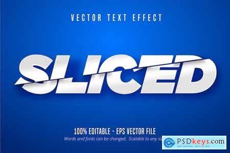 Sliced - Editable Text Effect, Cutout Font Style