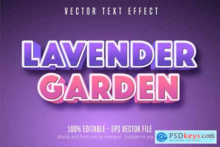 Lavender Garden - Editable Text Effect, Font Style