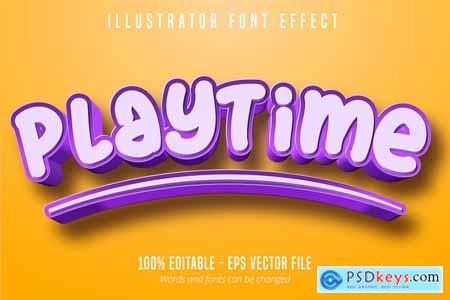 Playtime - Editable Text Effect, Font Style
