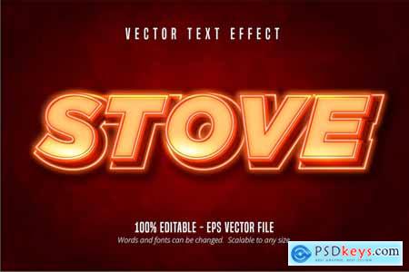 Stove - Editable Text Effect, Fire Font Style