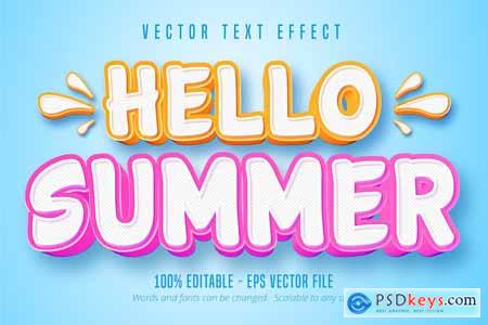 Hello Summer - Editable Text Effect, Font Style