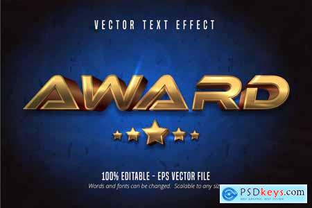 Award - Editable Text Effect, Gold Font Style