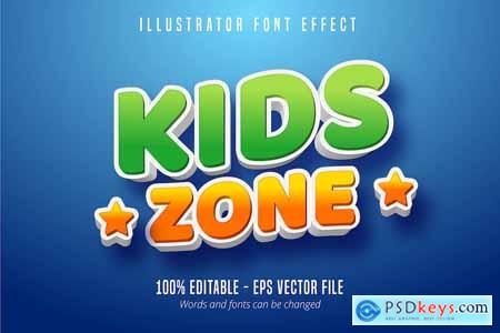 Kids Zone - Editable Text Effect, Font Style