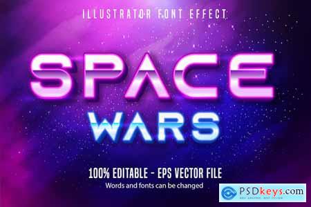 Space Wars - Editable Text Effect, Font Style