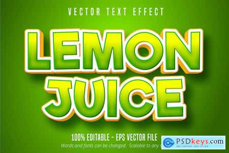 Lemon Juice - Editable Text Effect, Font Style