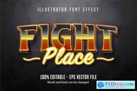 Fight Place - Editable Text Effect, Font Style