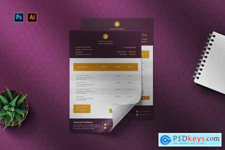 Simply Maroon - Invoice Template
