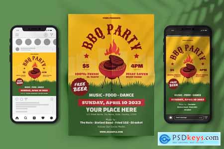 BBQ Party Flyer Set