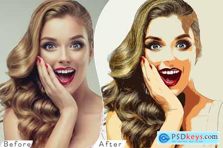 Vectorize Cartoon Art Photoshop Action