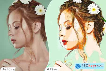 Vectorize Cartoon Art Photoshop Action