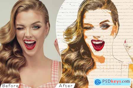 Real Vector Cartoon Painting Photoshop Action