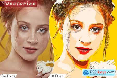 Vectorize Cartoon Art Photoshop Action