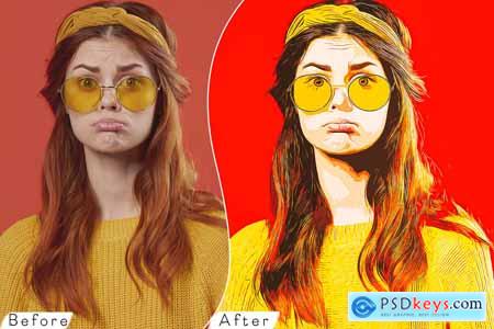 Vectorize Cartoon Art Photoshop Action