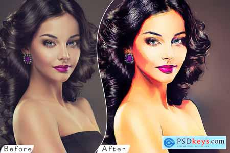 Vectorize Cartoon Art Photoshop Action