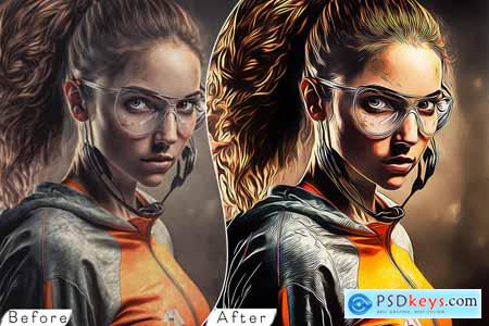 Vectorize Cartoon Art Photoshop Action