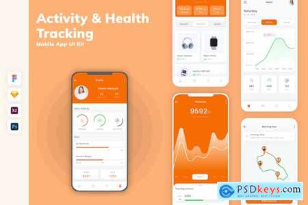 Activity & Health Tracking Mobile App UI Kit